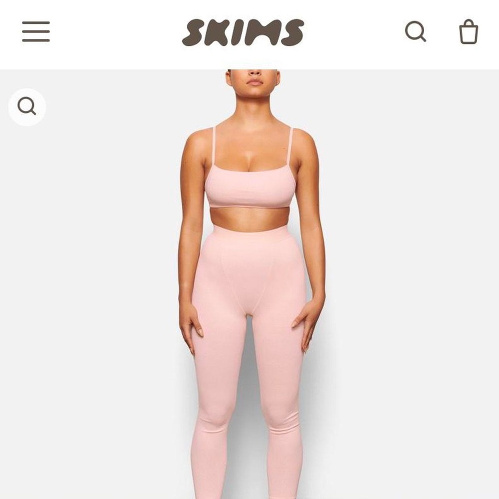 NEW WITH TAGS SKIMS POINTELLE LOGO LEGGING IN QUARTZ